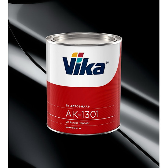 Автоэмаль Акриловая «Vika» АК-1301 2К, 850г, Черный 601