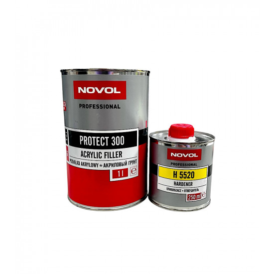 Грунт-наполнитель 2К Novol Protect 300 MS 4+1 (1л+0,25л) черный КОМПЛЕКТ
