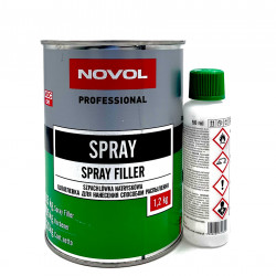 Шпатлевка жидкая Novol SPRAY (1,2кг) с отвердителем (распыляемая) 100:6
