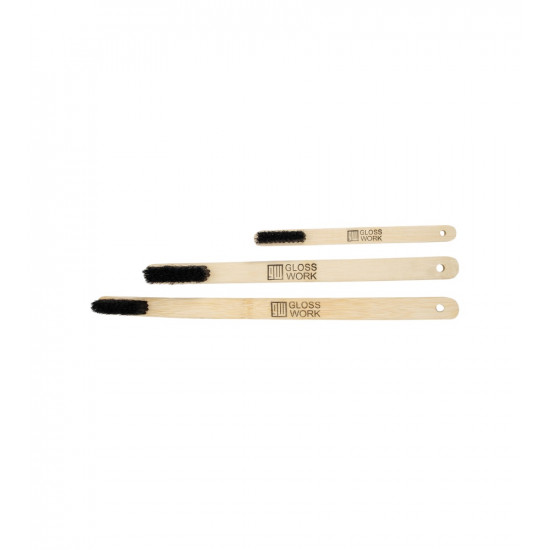 Glosswork Wooden Brush Щетка с деревянной ручкой, комплект из 3х щеток.