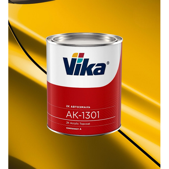 Автоэмаль Акриловая «Vika» АК-1301 2К, 850г, Желтый 1035
