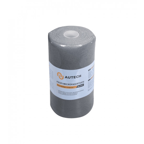 Autech PROFI-MICROFASERTUCH Микрофибра салфетка 25*25 см, серая, 200 гр/м2. Рулон 50 шт. Au-2409