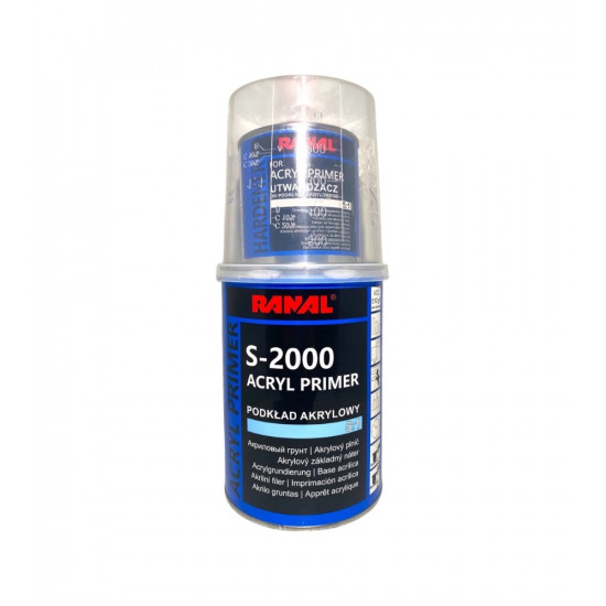 RANAL Грунт MS S-2000 (0,08л) черный с отвердителем (0,16л) КОМПЛЕКТ