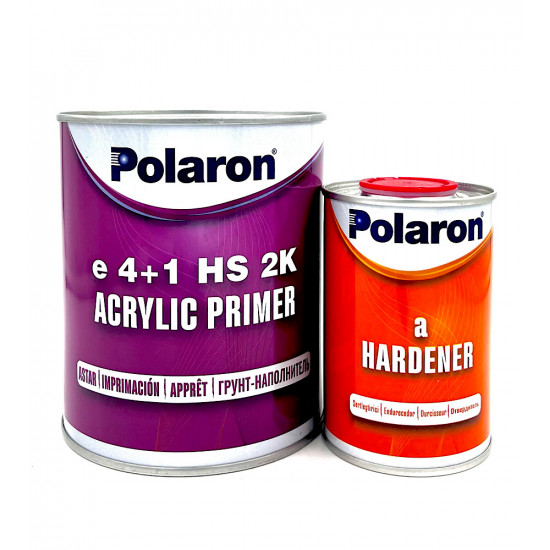 Грунт-наполнитель 2К Polaron E 4:1 (1л) черный КОМПЛЕКТ