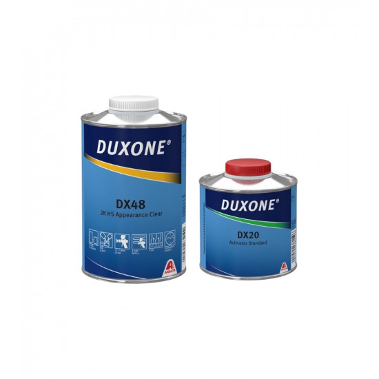 Лак акриловый универсальный 2K HS Duxone DX48 1л + DX20 Активатор стандартный 0,5л