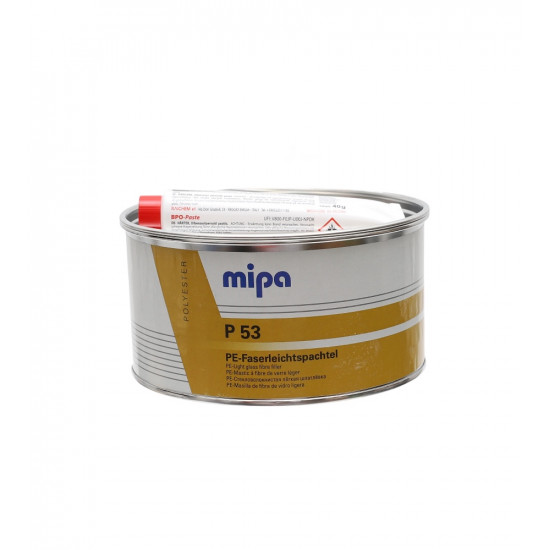 MIPA Шпатлевка стекловолокнистая легкая P53 PE-Faserleichtspachtel 1л. (в таре 1,8кг)