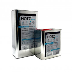 Комплект 2К Акриловый лак HS 2+1 HOTZ SUPER CRYSTAL канистра металлическая 5л + Отвердитель канистра металлическая 2,5