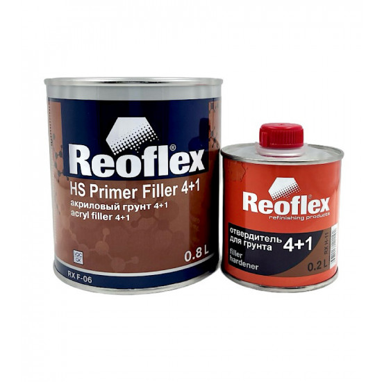 Грунт-наполнитель 2К Reoflex 4+1 (0,8л) черный КОМПЛЕКТ