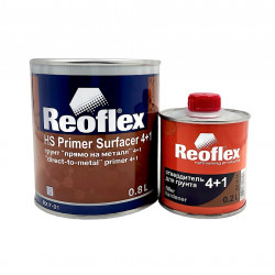 Грунт-наполнитель 2К Reoflex 4+1 Прямо-На-Металл (0,8л) серый КОМПЛЕКТ