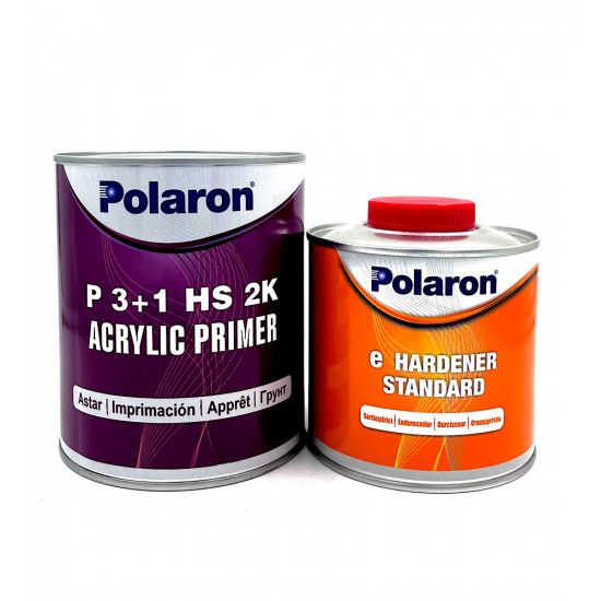 POLARON Толстослойный грунт-наполнитель P 3+1 черный (1л) КОМПЛЕКТ