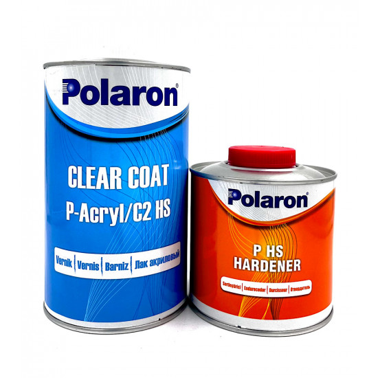 P-acryl C2 HS Лак прозрачный 1л КОМПЛЕКТ