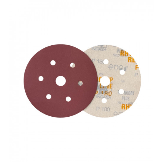 RHYNOGRIP PLUS Круг (6H+1CH) D150мм Р180 INDASA 34141