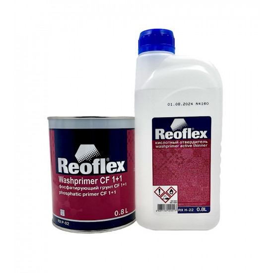 Грунт кислотный 2К Reoflex Wash Primer (0,8л) желтый фосфатирующий КОМПЛЕКТ