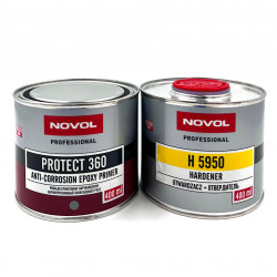 Грунт эпоксидный 2К Novol Protect 360 (0,4л+0,4л) серый КОМПЛЕКТ с отвердителем H5950