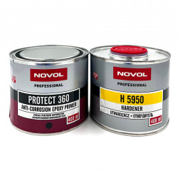 Грунт эпоксидный 2К Novol Protect 360 (0,4л+0,4л) черный КОМПЛЕКТ с отвердителем H5950