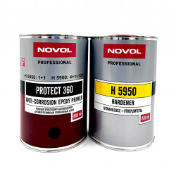 Грунт эпоксидный 2К Novol Protect 360 (0,8л+0,8л) черный КОМПЛЕКТ с отвердителем H5950