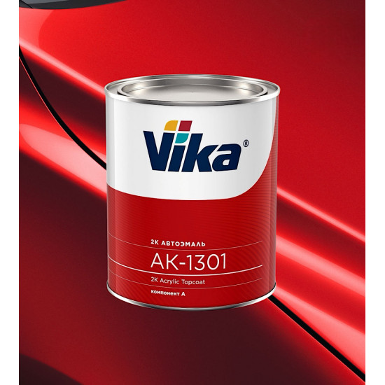 Автоэмаль Акриловая «Vika» АК-1301 2К, 850г, Красная 1015