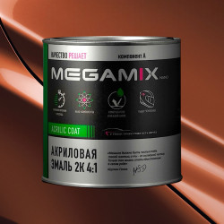 Акриловая эмаль 2К 4:1 MegaMix 840мл Темно-красно-оранж./Коррида 165