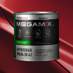 Акриловая эмаль 2К 4:1 MegaMix 840мл Рубин 110