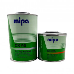 Лак Mipa HS CS90 (1л+0,5л) КОМПЛЕКТ с отвердителем MS25 с УФ-защитой