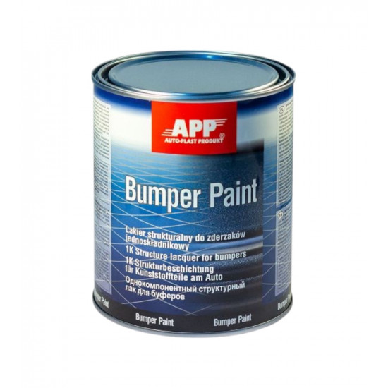 Краска для пластика (бамперов) «APP Bumper Paint» структурная (серая).
