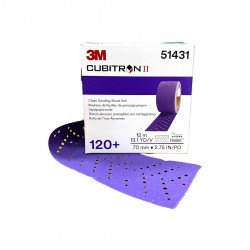 3М Cubitron  737U Полоса абразивная Purple+, P120 +,70 мм x 396мм  (30 штук/рулон), 51431