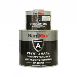 HardMaxPRO Грунт-эмаль УР-2К ИП 222 GRANT 2К  RAL 7040 Оконный серый полуглянцевый (комплект с отвердителем 2,19 кг)