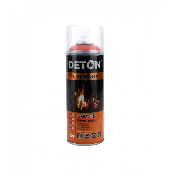 Аэрозольная эмаль Deton термостойкая красная THERMO 520 мл 126940 DTN-A70788