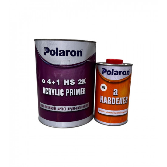 POLARON грунт-наполнитель E4+1 СЕРЫЙ, 4л+1л-отвердитель A, YD-EPAC410400