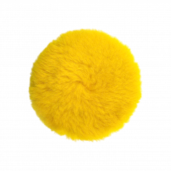 GLOSSWORK Yellow Wool Pad Желтый меховой полировальный круг 125мм, YWP-125 