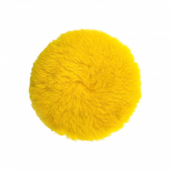 GLOSSWORK Yellow Wool Pad Желтый меховой полировальный круг 125мм, YWP-125