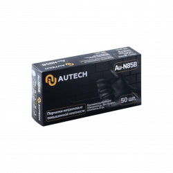 Au-N85B/XL Сверхпрочные резиновые перчатки, нитриловые, чёрные. 8гр. Размер XL