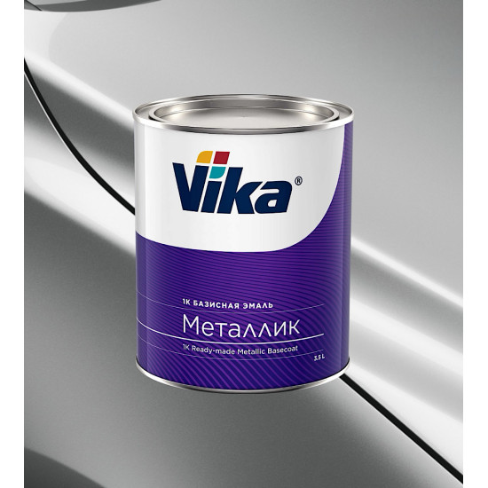 Автоэмаль"Vika" Серебристый 640 металлик 0,9кг