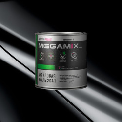 Акриловая эмаль 2К 4:1 б/ж MegaMix 840 мл. Черный Янтарь RAL 9005