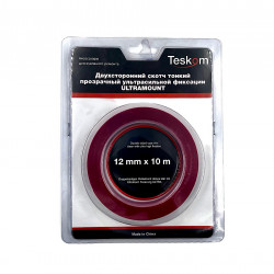 TESKOM Лента монтажная ULTRA (скотч двусторонний) 12ммх10м прозрачная
